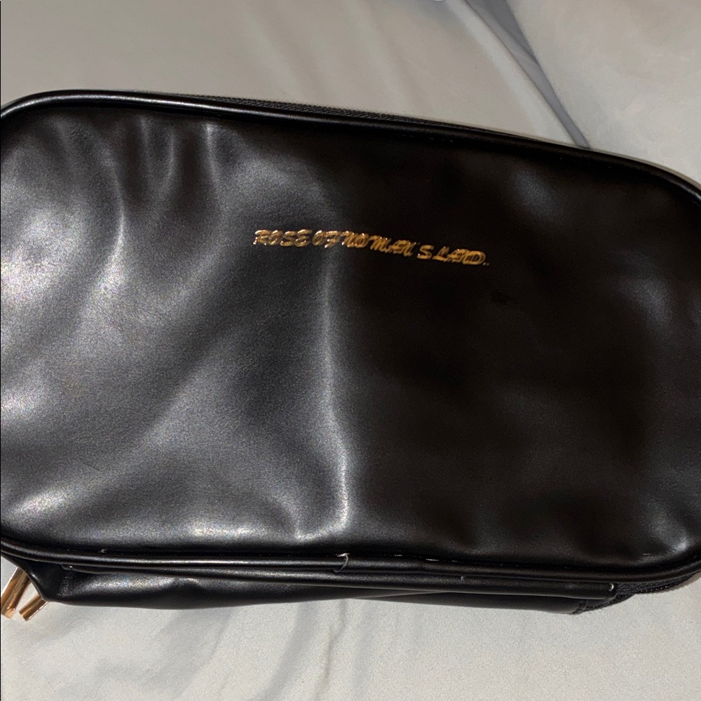 Black Leather Men's Bag Rose of no man’s island